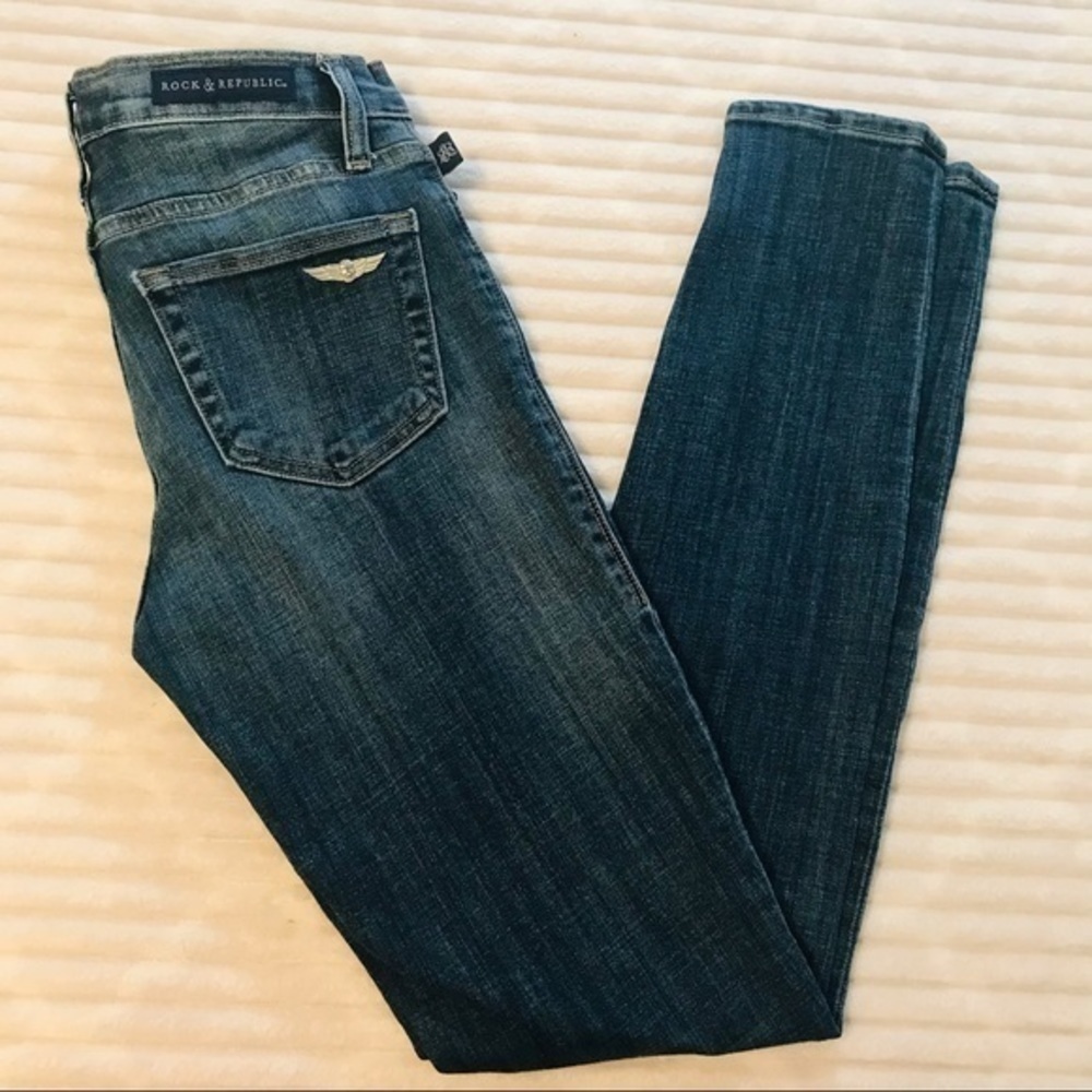 Rock & Republic Berlin Skinny Jeans Size 4 27 - Picture 3 of 8